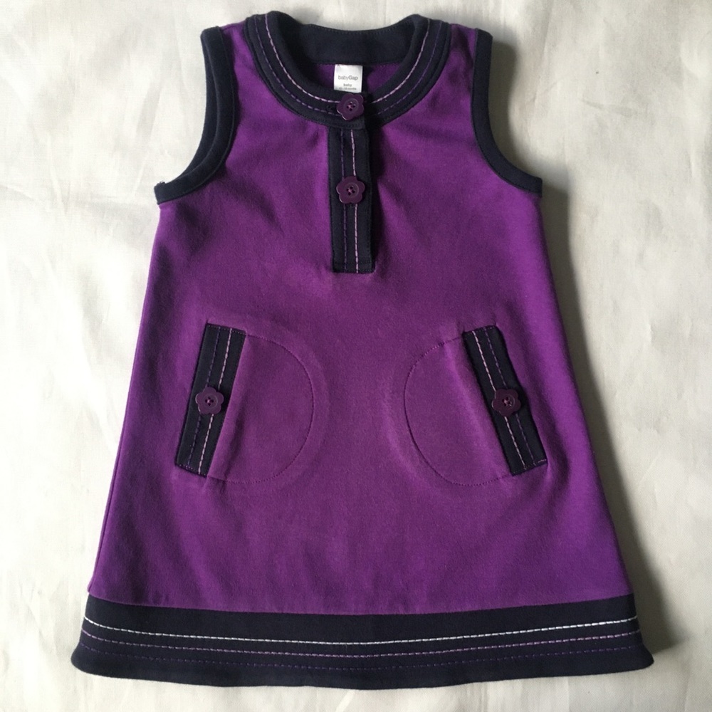 Gap jumper dress size 12 18 months purple black